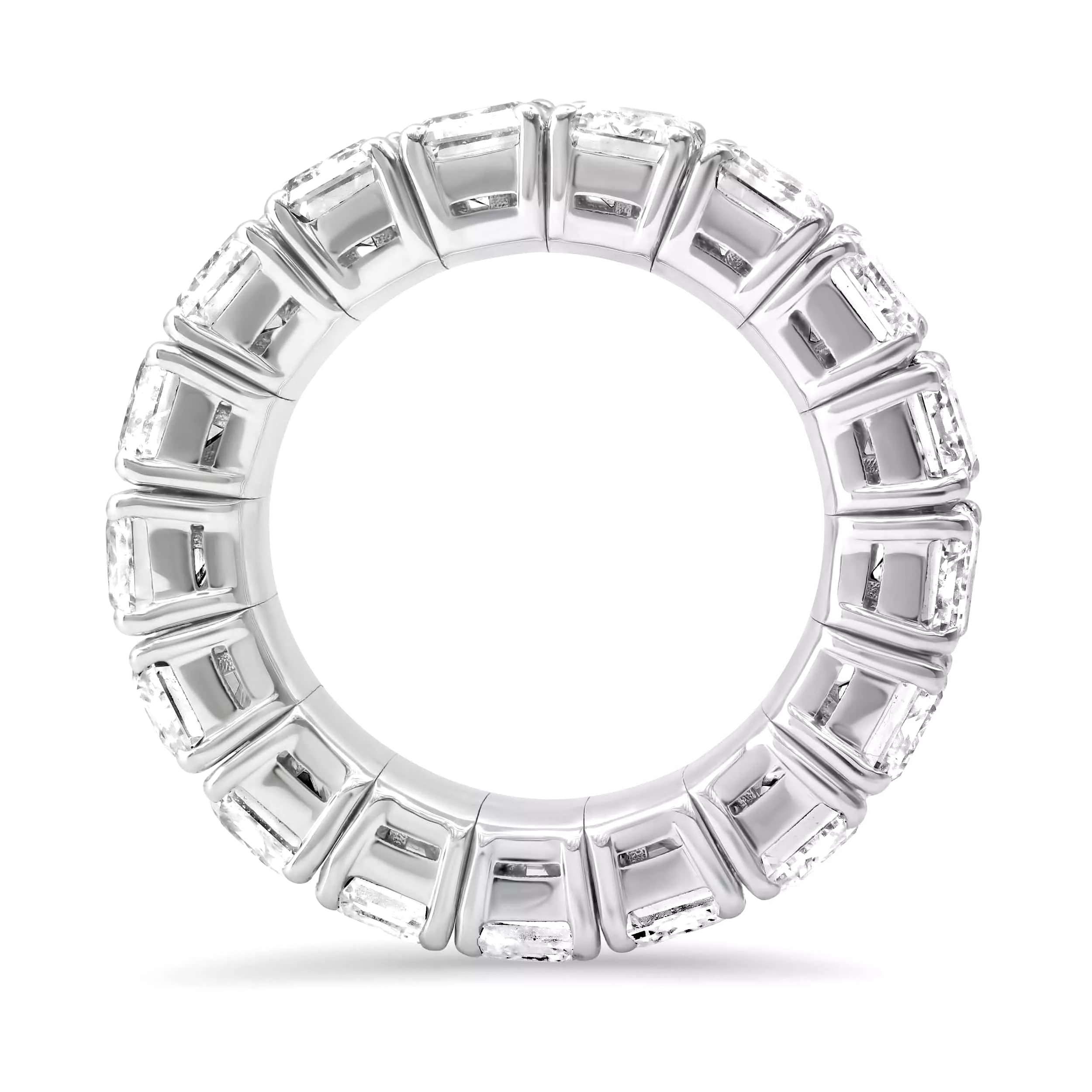 Stretch & Stack Emerald Cut Diamond Eternity Rings