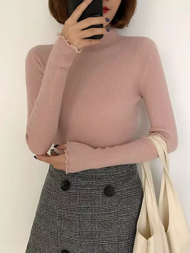 Turtleneck Women Knitted Sweater