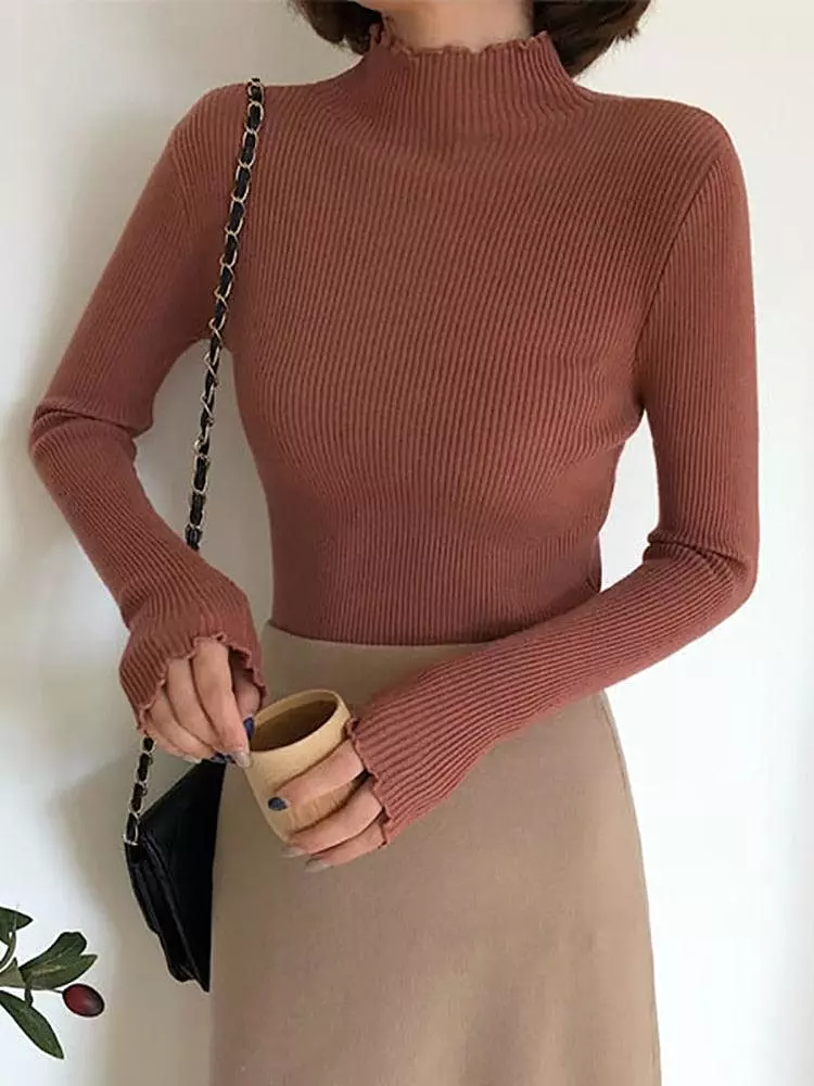 Turtleneck Women Knitted Sweater