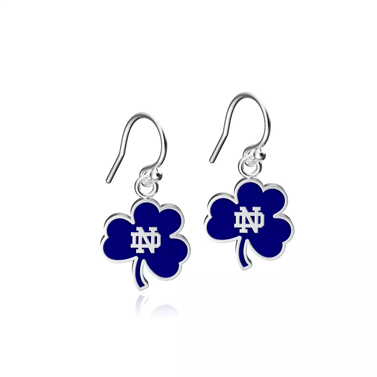 University of Notre Dame Shamrock Dangle Earrings - Enamel