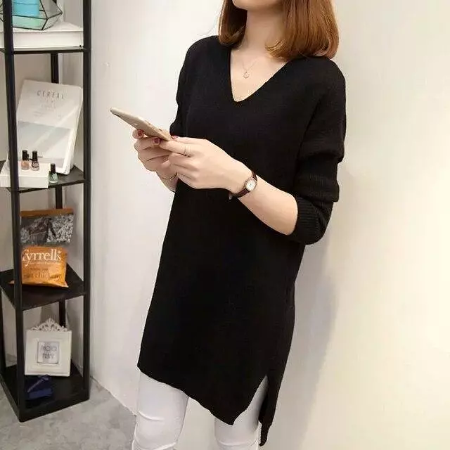 V-Neck Oversized Women Sweater