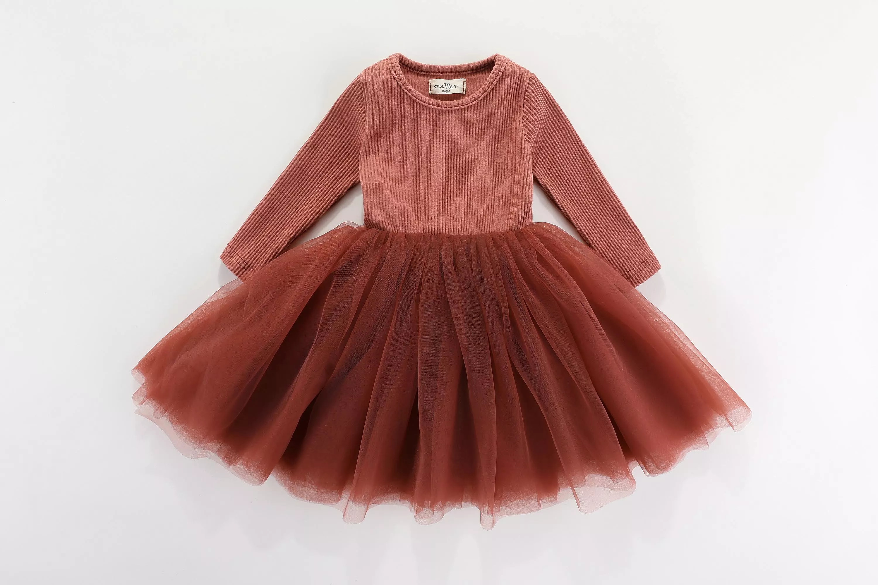 Valentina Long Sleeve Tutu Dress - TERRA: 0-6M, 6-12M, 1-2Y, 5-6Y only left