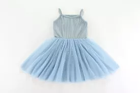 Valentina Tutu Dress - BLUE SILVER DOTS