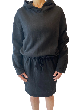 Velvet Women's Soft Fleece Sweater Dress - BLACK