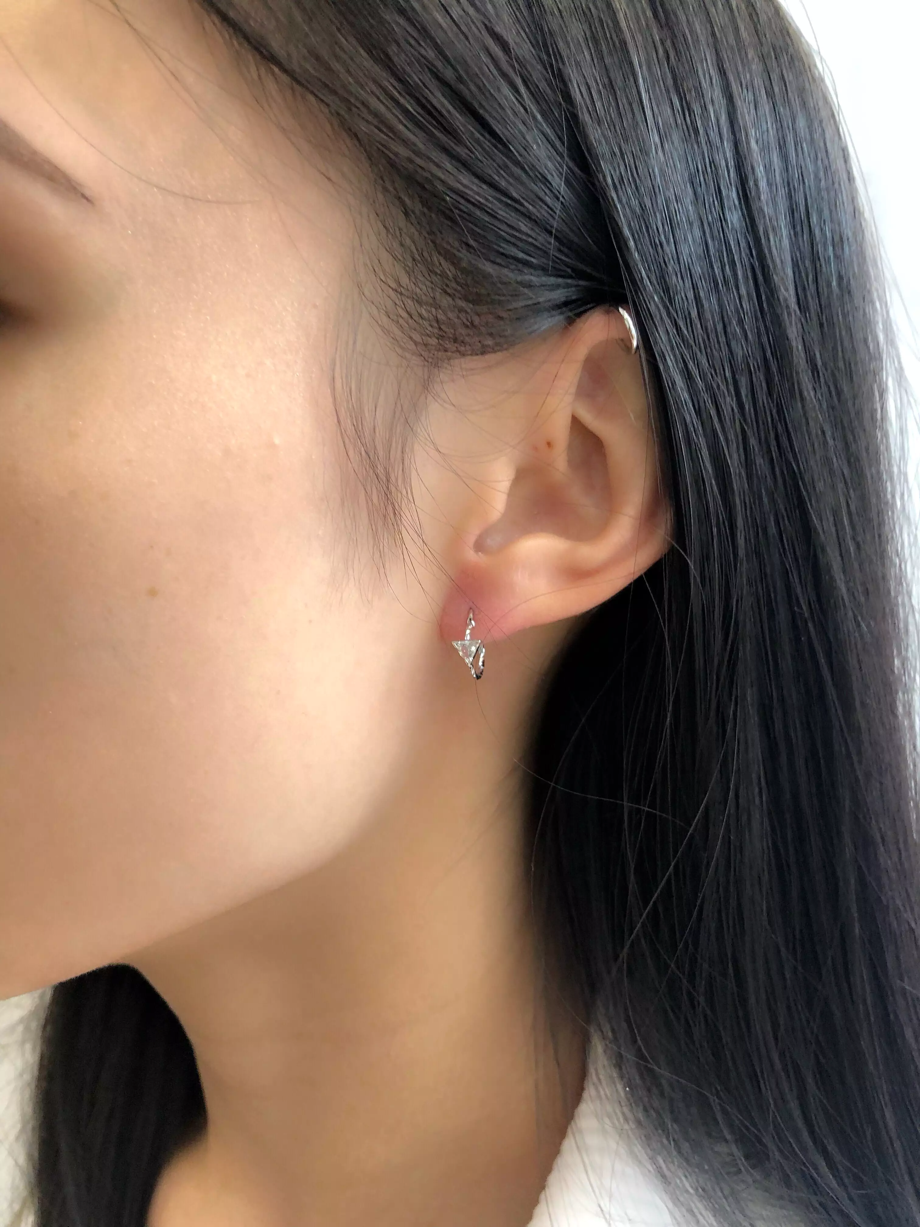 Viper Earring, 14k White Gold