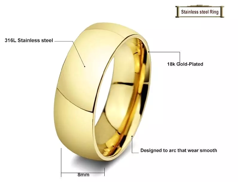 Wedding Rings - Vintage Gold Plated