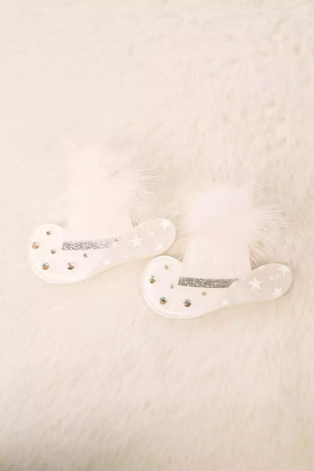 White Feather Western Earrings