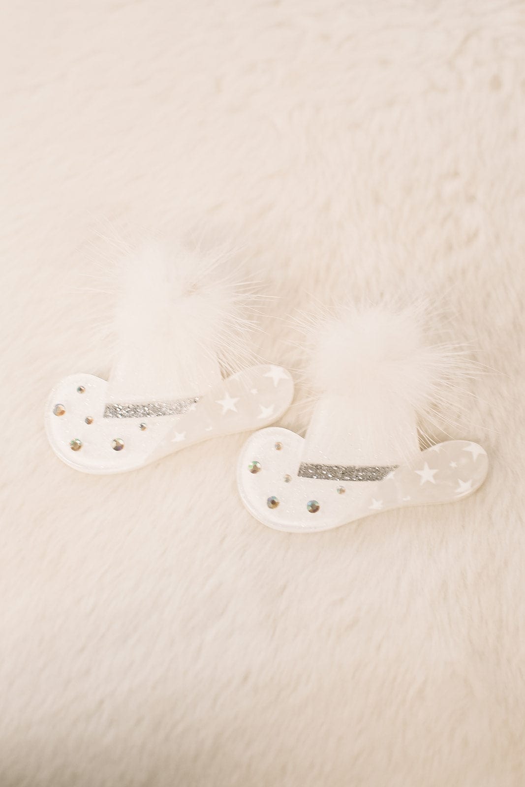 White Feather Western Earrings