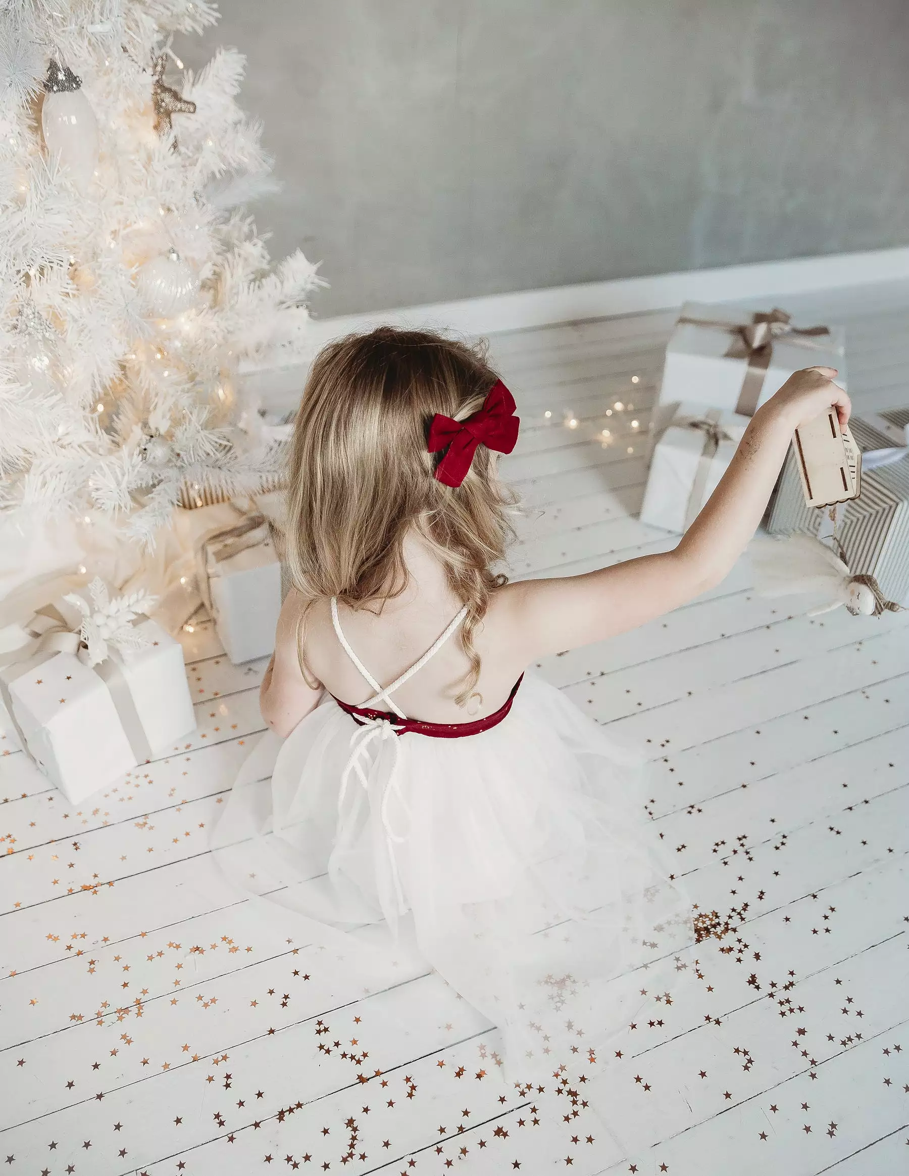 Willa Linen Tutu Dress - Golden Stars