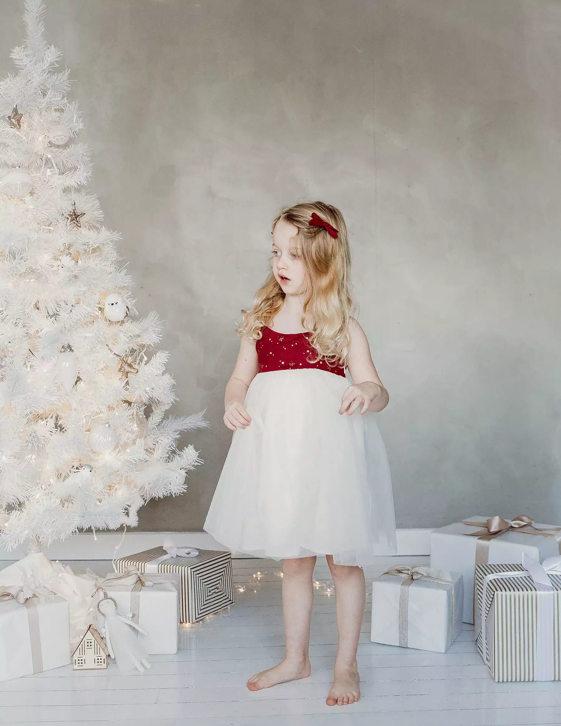 Willa Linen Tutu Dress - Golden Stars