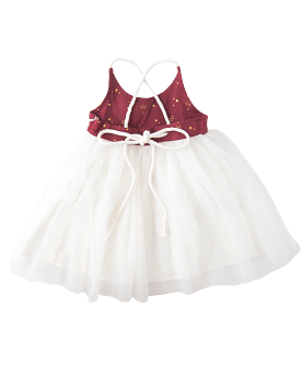 Willa Linen Tutu Dress - Golden Stars