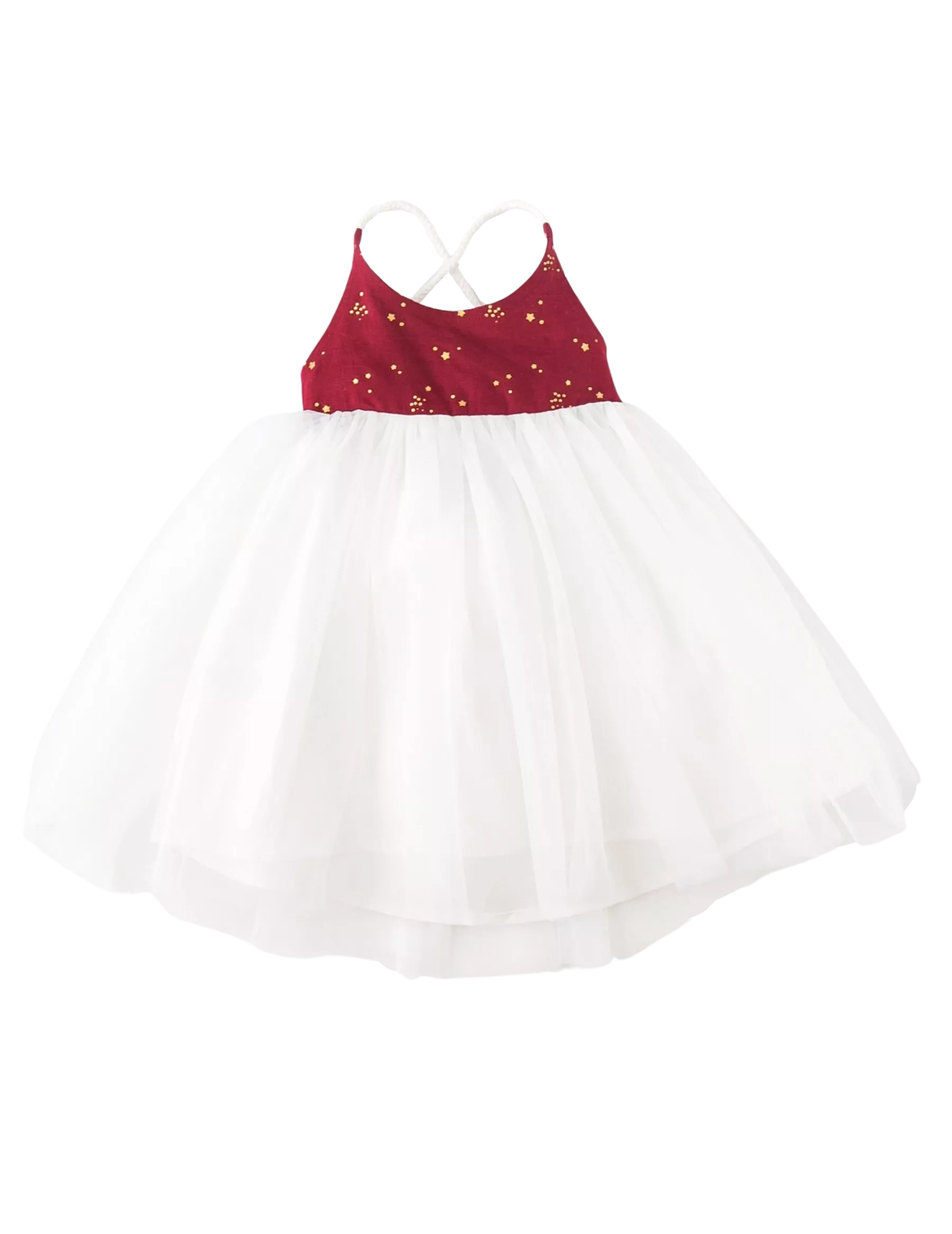 Willa Linen Tutu Dress - Golden Stars