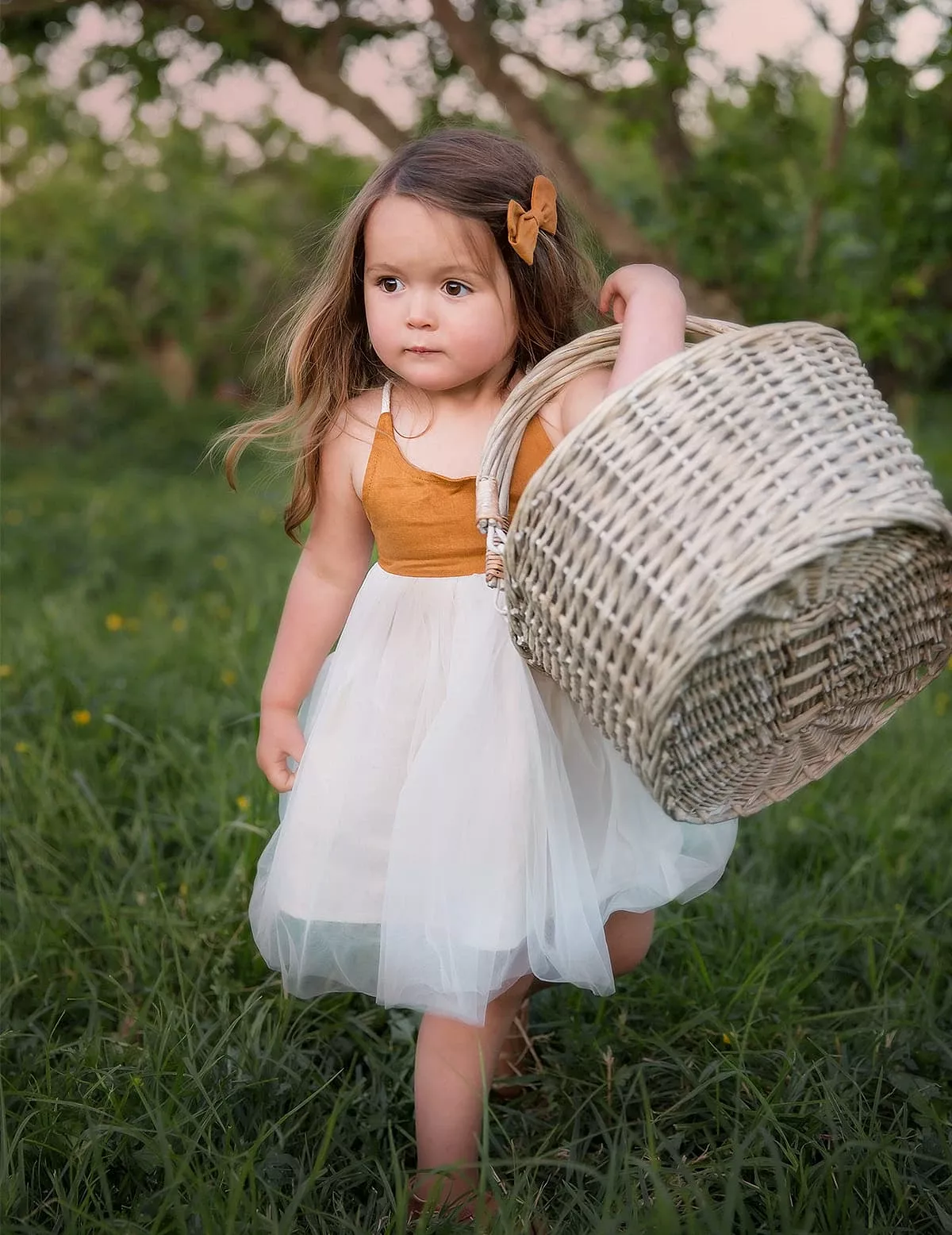 Willa Linen Tutu Dress - Nutmeg