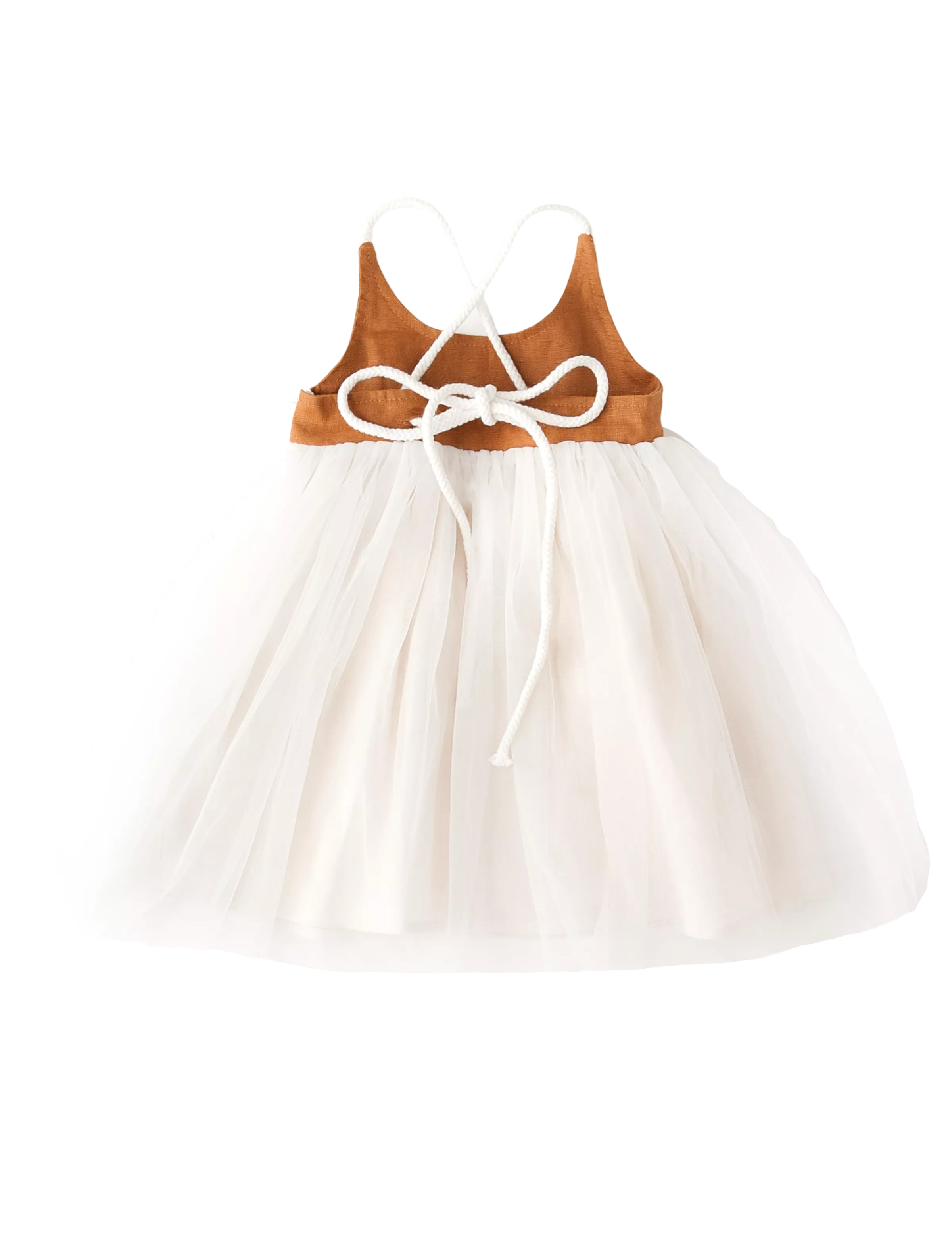 Willa Linen Tutu Dress - Nutmeg