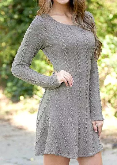 Women Causal Plus Size S-5XL Short Sweater Dress Female Autumn Winter White Long knitted Sweater Dress