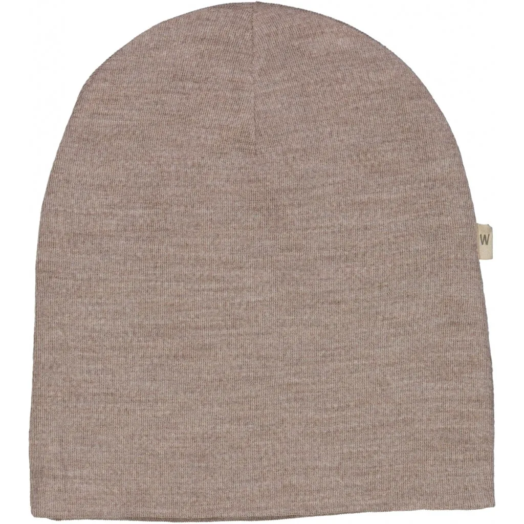 Wool Hat & Neckwarmer Arta - grey khaki melange